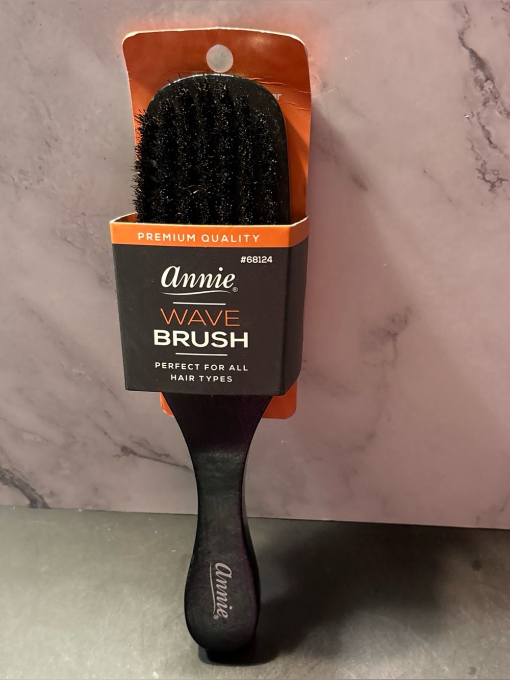 Annie Black Wave Brush with Orange Accent